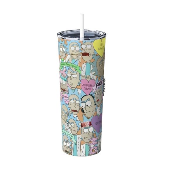 Rick & Morty 20oz Steel Tumbler With Lid & Straw - Picture 3 of 6